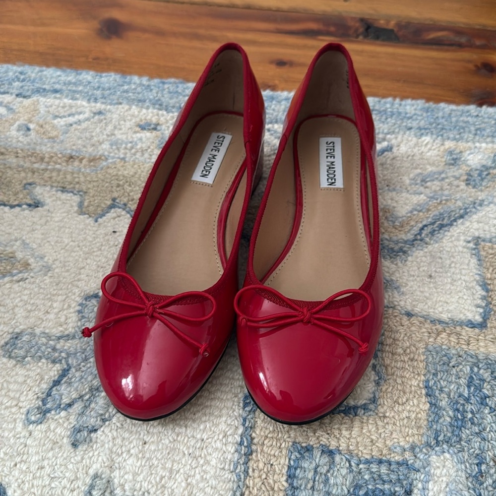 Steve Madden Cherry Red low block heel